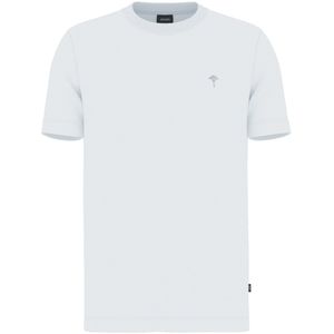 Joop! - Heren T-Shirt - Wit - Katoen - Biologisch Katoen Met Borduurwerk