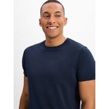 T-shirt - Effen - Jersey - Kwartmouw - Normale Pasvorm