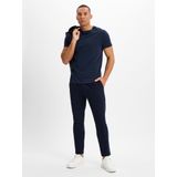 T-shirt - Effen - Jersey - Kwartmouw - Normale Pasvorm