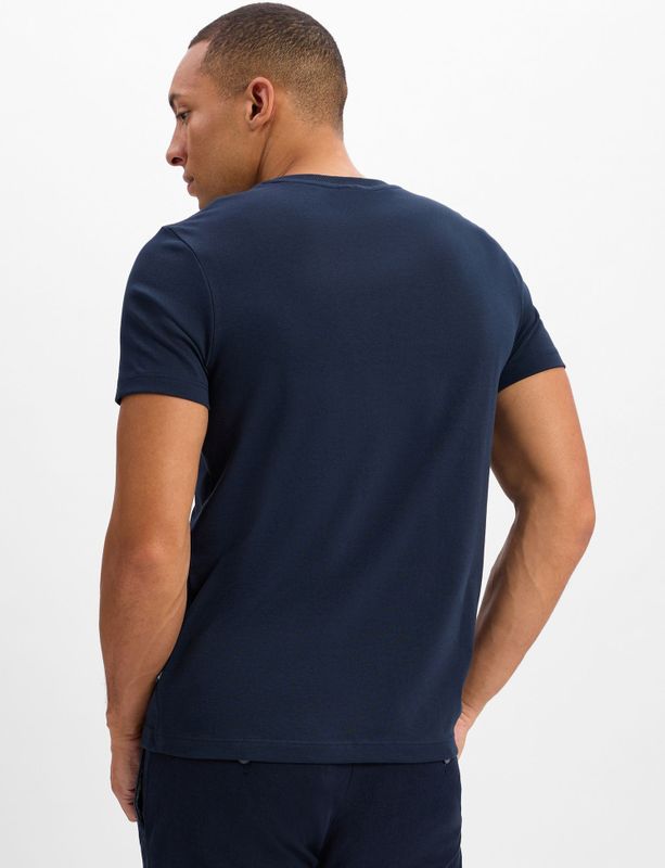 T-shirt - Effen - Jersey - Kwartmouw - Normale Pasvorm