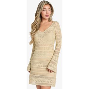 Opengewerkte Bodyconmini-Jurk