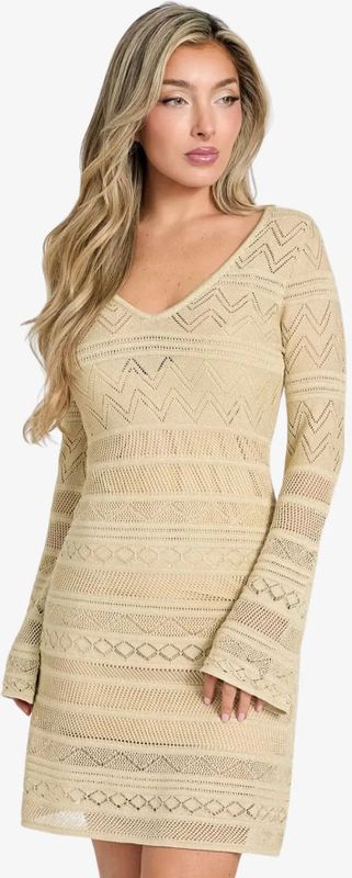 Opengewerkte Bodyconmini-Jurk