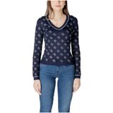 Guess - Truien - Dames - Blauw - Gebreid - V-hals