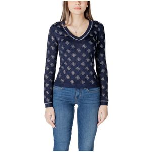 Guess - Truien - Dames - Blauw - Gebreid - V-hals
