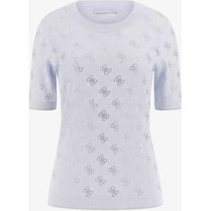 Gebreide Trui - Lichtblauw - Viscosemix - Ronde Hals