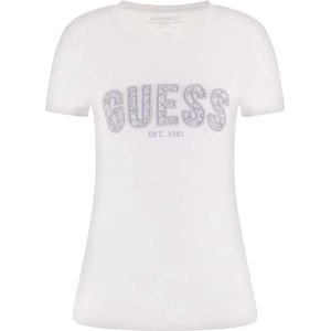 Guess - T-shirt - Ronde Hals - Kant - Dames - Zacht