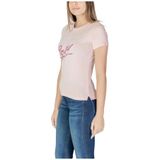 GUESS - Cn Love Triangle - T-shirt - Zwart - Katoen