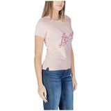 GUESS - Cn Love Triangle - T-shirt - Zwart - Katoen