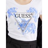 Guess - Tops - Dames - Wit - Katoen - Bedrukt T-shirt
