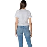 Guess - W5GI15K8FQ4 - Cropped T-shirt - Wit - Katoen - Korte Mouwen