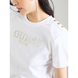Guess - W5GI15K8FQ4 - Cropped T-shirt - Wit - Katoen - Korte Mouwen