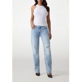 Guess - New SL Round NK Guen Top - Wit - Imprimétops