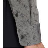 Guess - M5GH65WFXX1 - Overhemd - Marineblauw - Katoen - Lange Mouwen