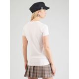 T-shirt - Roze en Wit - Stretchkatoenjersey - Slim Fit