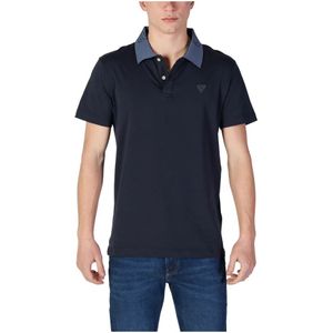 Guess, Heren, Tops, Blauw, Maat: XL Katoen,