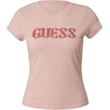 Guess - Dames T-Shirt - Roze - Katoen - Ronde Hals