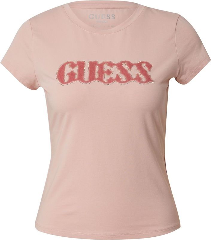Guess - Dames T-Shirt - Roze - Katoen - Ronde Hals