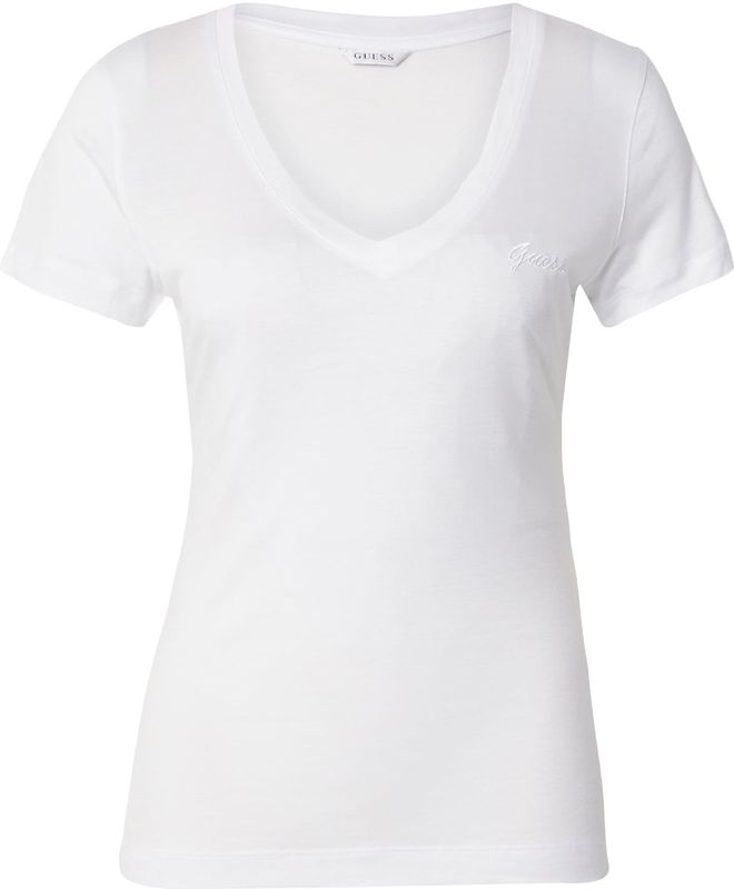 Guess - Dames T-Shirt - Wit - V-Hals - Lyocell