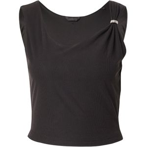 Cropped Top - Bruin - Modalmix - Mouwloos - Ronde Hals