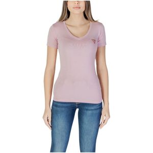 Damen T-Shirt mit V-Ausschnitt und Mini-Dreieck Guess