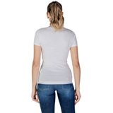 Guess - Rhinestone T-Shirt - Wit - Katoen/Elastaan