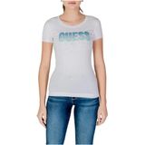 Guess - Rhinestone T-Shirt - Wit - Katoen/Elastaan