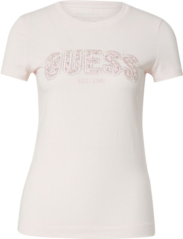Guess - Cn Logo Lace - T-shirt - Katoen - Korte Mouwen