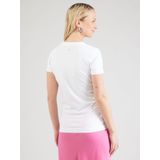 Guess - T-shirt - Wit - Katoen - Korte Mouwen, Bloemenpatroon