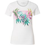 Guess - T-shirt - Wit - Katoen - Korte Mouwen, Bloemenpatroon