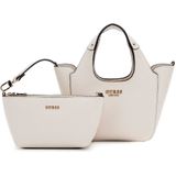 GUESS Handtas Schoudertas Helina Mini Tote Bone Crème