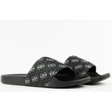 Guess - Tokyo - Slippers - Black Grey - 4G-logoprint - Randhoogte 2,7 cm
