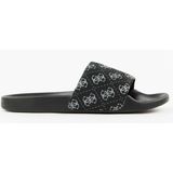 Guess - Tokyo - Slippers - Black Grey - 4G-logoprint - Randhoogte 2,7 cm
