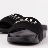 Tokyom - Sandaal - Zwart - Synthetisch Materiaal - Logoprint Detail