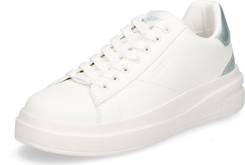 Guess - Elbina - Sneakers - Wit Blauw - Gelamineerde Details