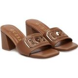 Guess - Gals - Teenslippers - Camel - Leer - Blokhak 6 cm
