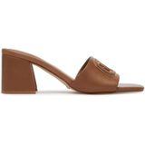 Guess - Gals - Teenslippers - Camel - Leer - Blokhak 6 cm