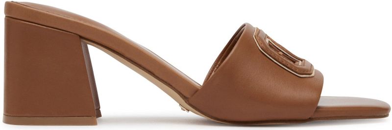 Guess - Gals - Teenslippers - Camel - Leer - Blokhak 6 cm
