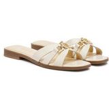 Guess - Realla - Slipper - Cream - Echt Leer - Met Logo