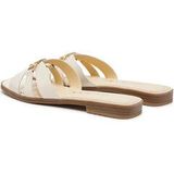 Guess - Realla - Slipper - Cream - Echt Leer - Met Logo
