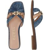 Realla - Sandaal - Denim - Gemengd Leer - Vierkante Punt - Hakhoogte 1,9 cm
