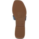 Realla - Sandaal - Denim - Gemengd Leer - Vierkante Punt - Hakhoogte 1,9 cm