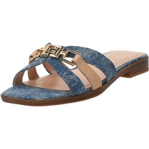 Guess - Realla3 - Slippers - Blauw - Denim en Leer