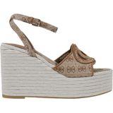 Sandaal - Tanvee 4G-Logo - Synthetisch - Hakhoogte 12 cm - Plateauhoogte 5 cm