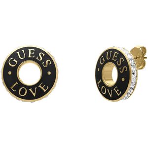 Guess Dames Guess stalen goldplated oorknoppen LOVE GUESS - Oorbellen - Staal - Goudkleurig