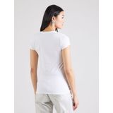 Guess - Ronde Hals T-shirt - Wit - Katoen/Elastaan
