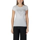 Guess - Ronde Hals T-shirt - Wit - Katoen/Elastaan