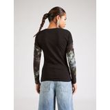 Guess - T-shirt - Zwart - Katoen/Elastaan