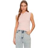 Guess - Klassieke Katoenmix Polo - Roze - Dames