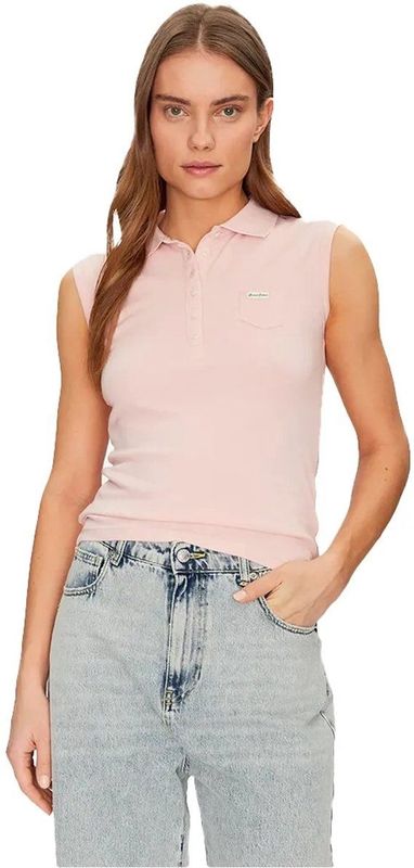 Guess - Klassieke Katoenmix Polo - Roze - Dames