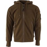 C.p. Company - Diagonal Raised Fleece Zip-Through Vest - Bruin - 100% Katoen